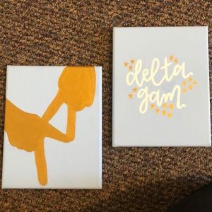 Custom made Delta Gamma Canvas Bundle